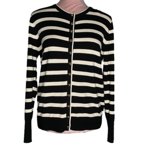 Zara‎ knitted striped cardigan.